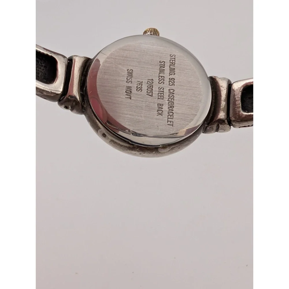 Anne Klein Watch 22mm Sterling Silver .925 Swiss Bangle 6.25